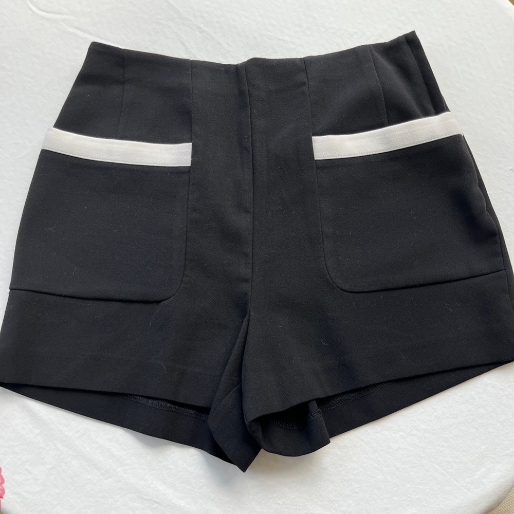 NWT Black Women's Shorts with Off White Accents